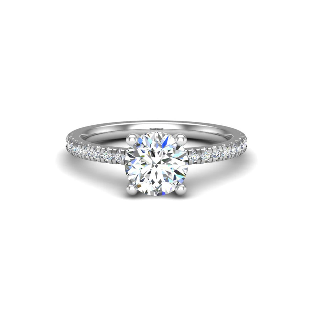 Gabriella Pave Hidden Halo Engagement Ring