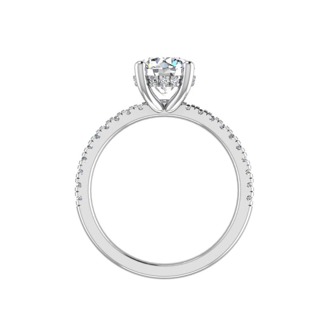 Gabriella Pave Hidden Halo Engagement Ring