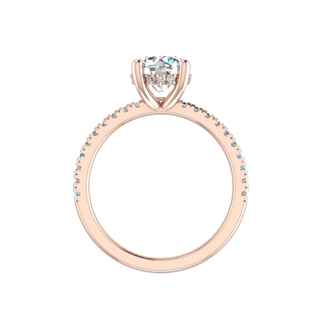 Gabriella Pave Hidden Halo Engagement Ring