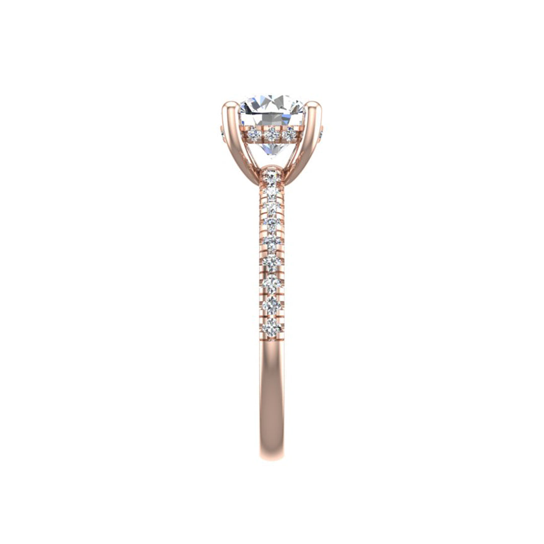 Gabriella Pave Hidden Halo Engagement Ring