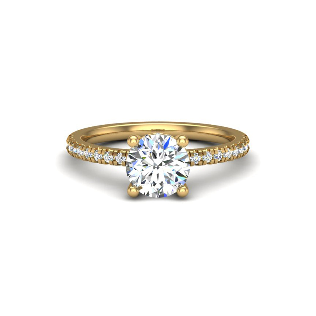Gabriella Pave Hidden Halo Engagement Ring