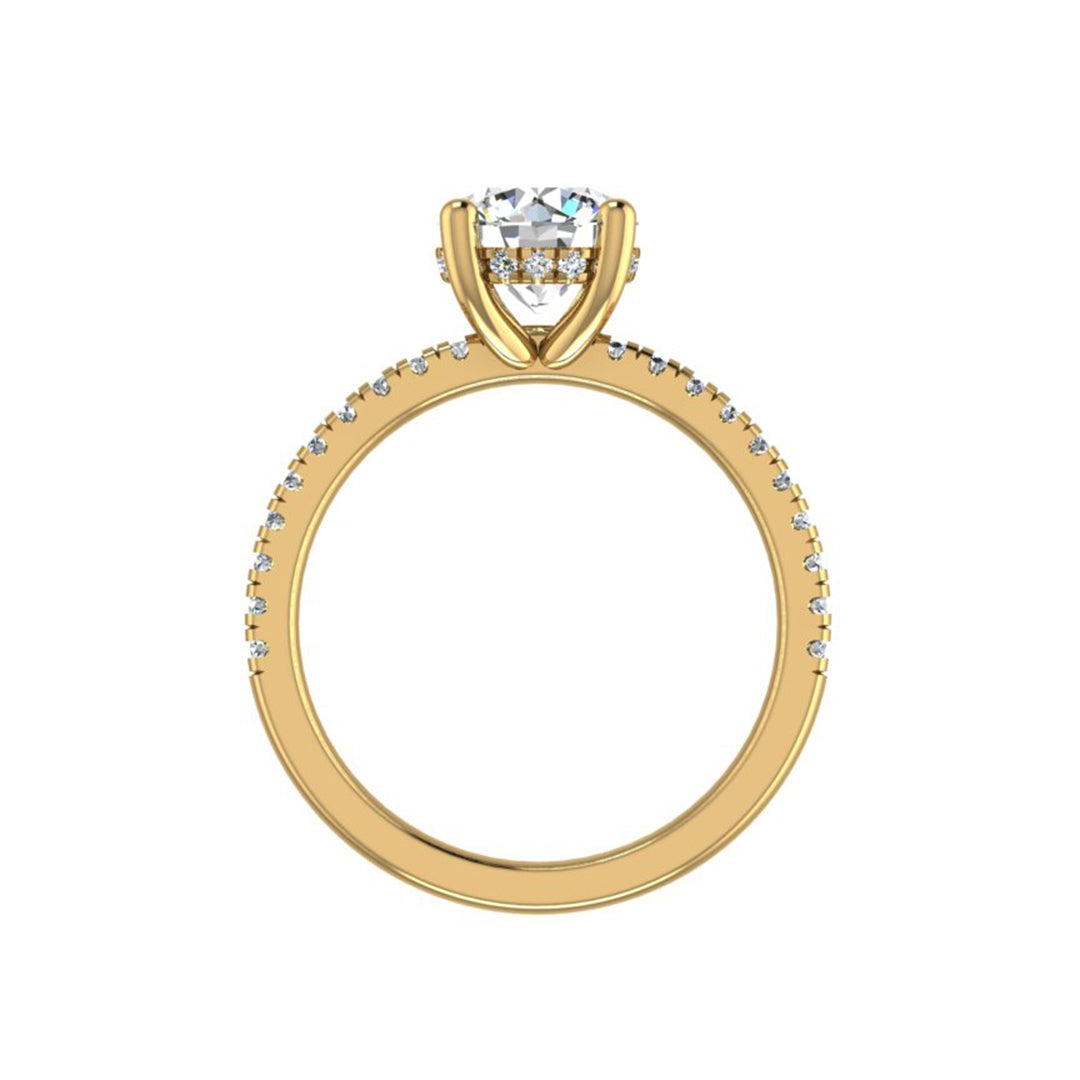 Gabriella Pave Hidden Halo Engagement Ring