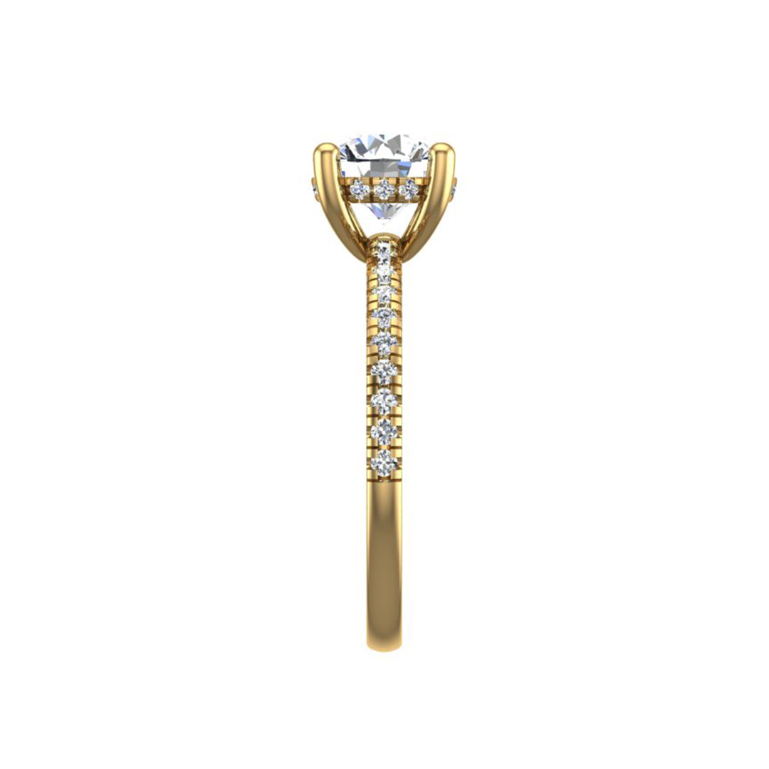 Gabriella Pave Hidden Halo Engagement Ring