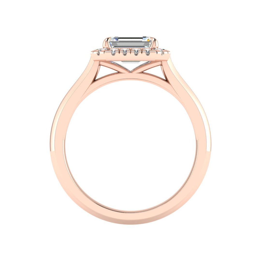 Josephine East West Halo Engagement Ring