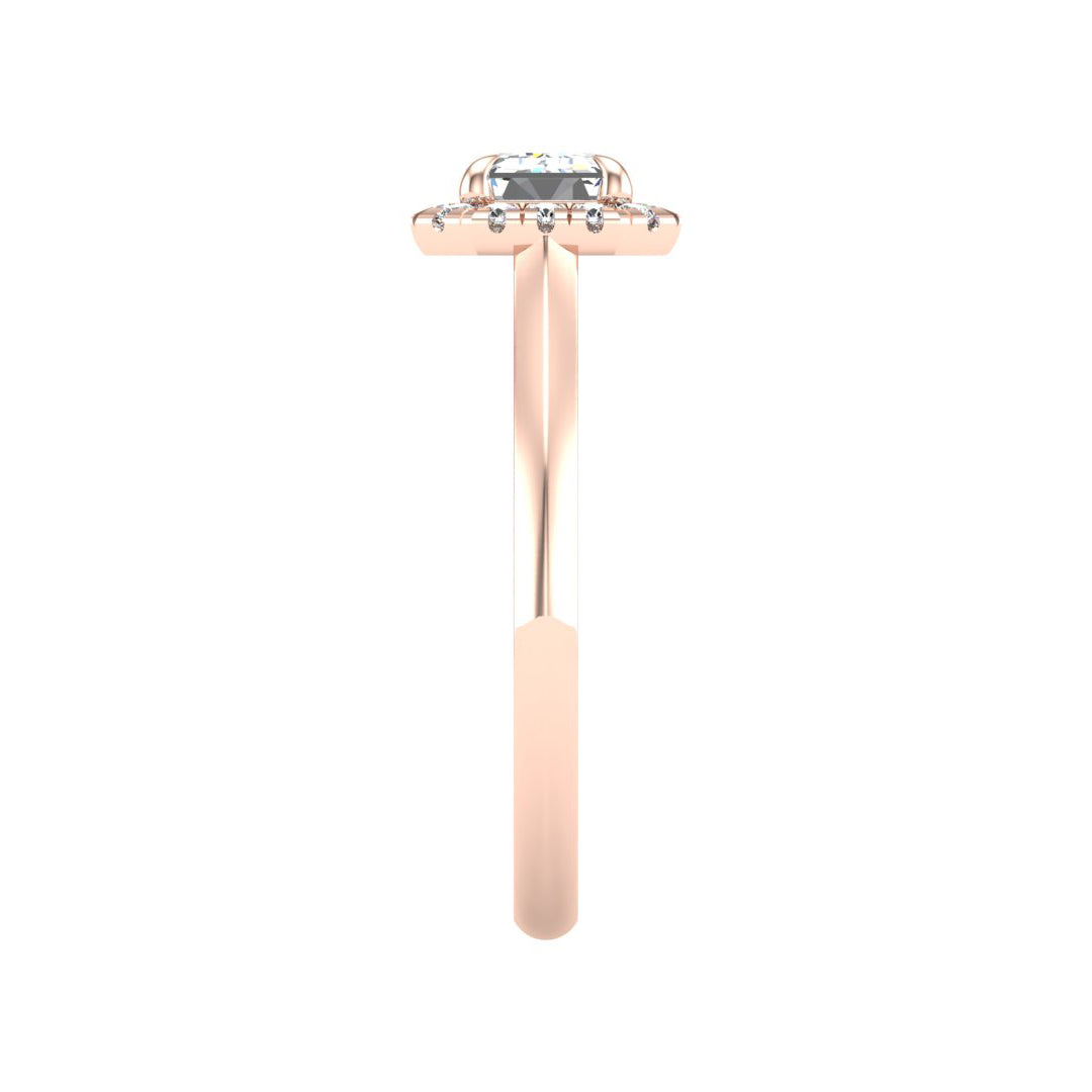 Josephine East West Halo Engagement Ring
