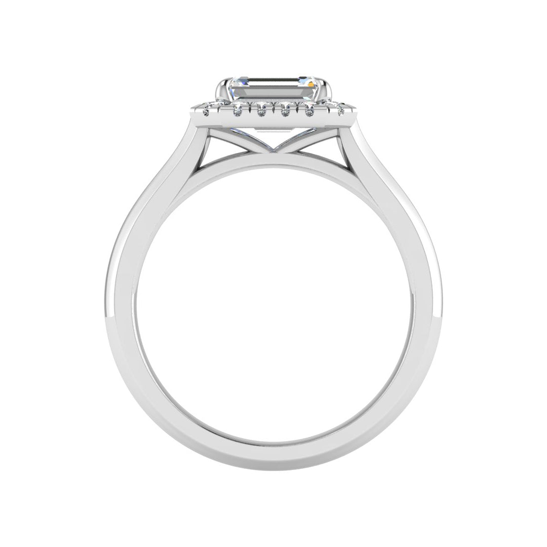 Josephine East West Halo Engagement Ring