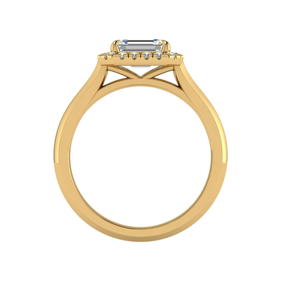 Josephine East West Halo Engagement Ring