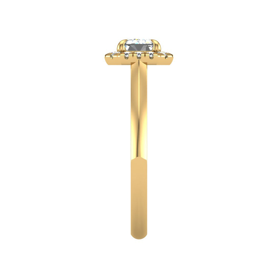 Josephine East West Halo Engagement Ring