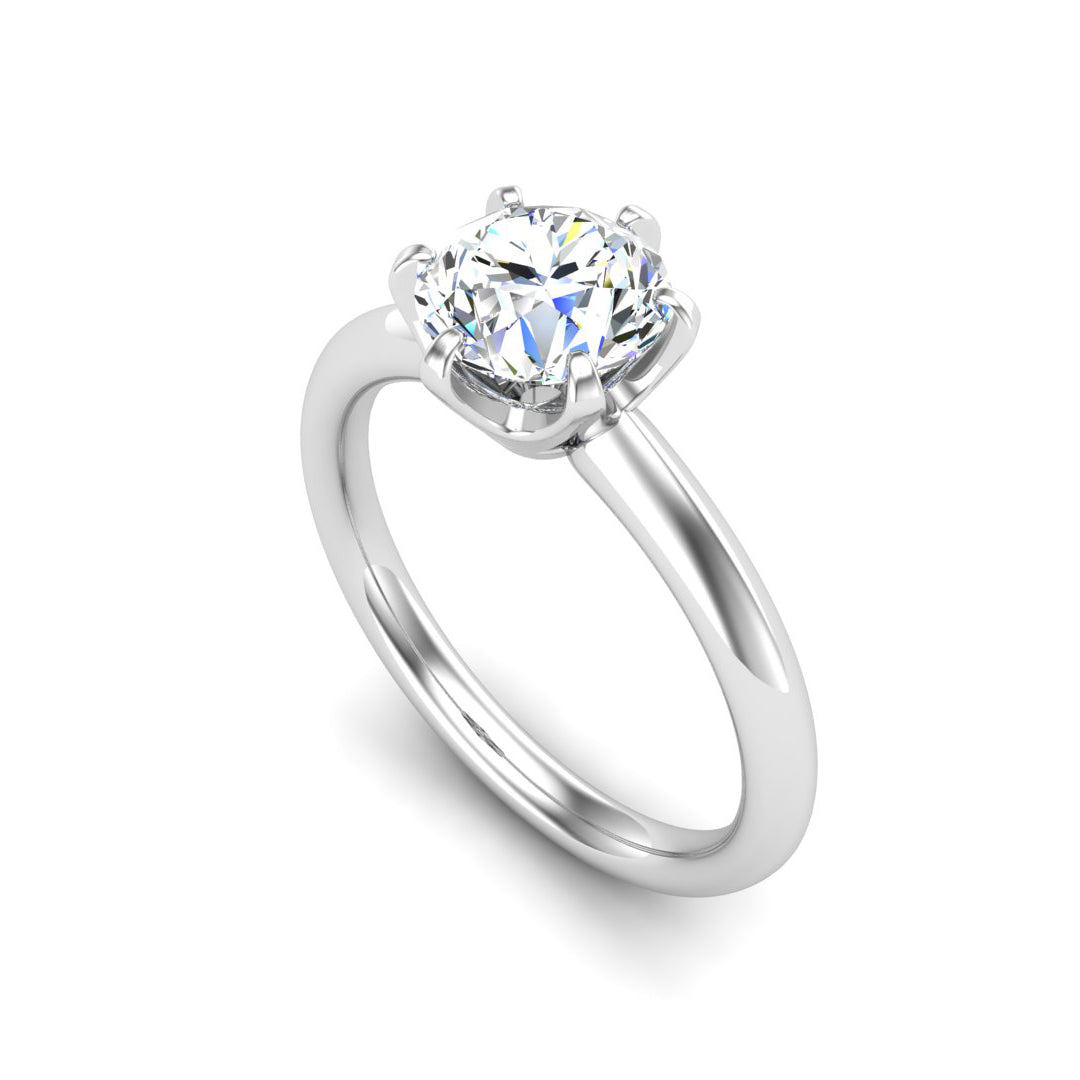 Olivia Knife Edge 6 prong Tiffany Solitaire