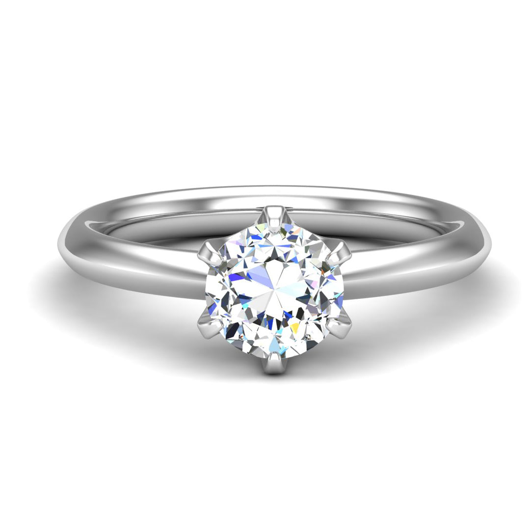 Olivia Knife Edge 6 prong Tiffany Solitaire