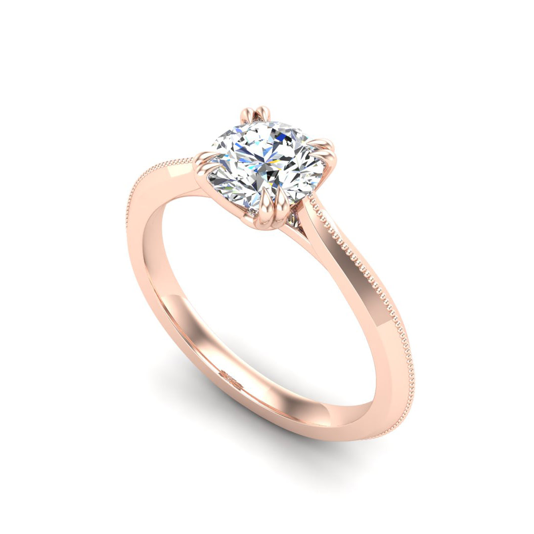 Ava 4 Prong Knife Edge Solitaire