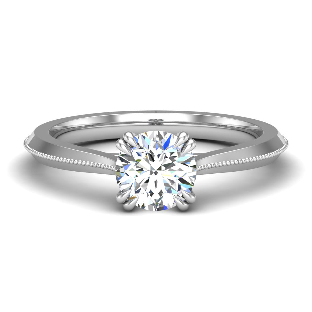 Ava 4 Prong Knife Edge Solitaire