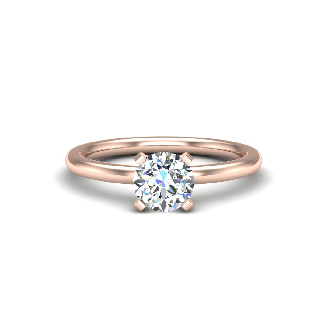 Leah 4 Prong Solitaire Engagement Ring