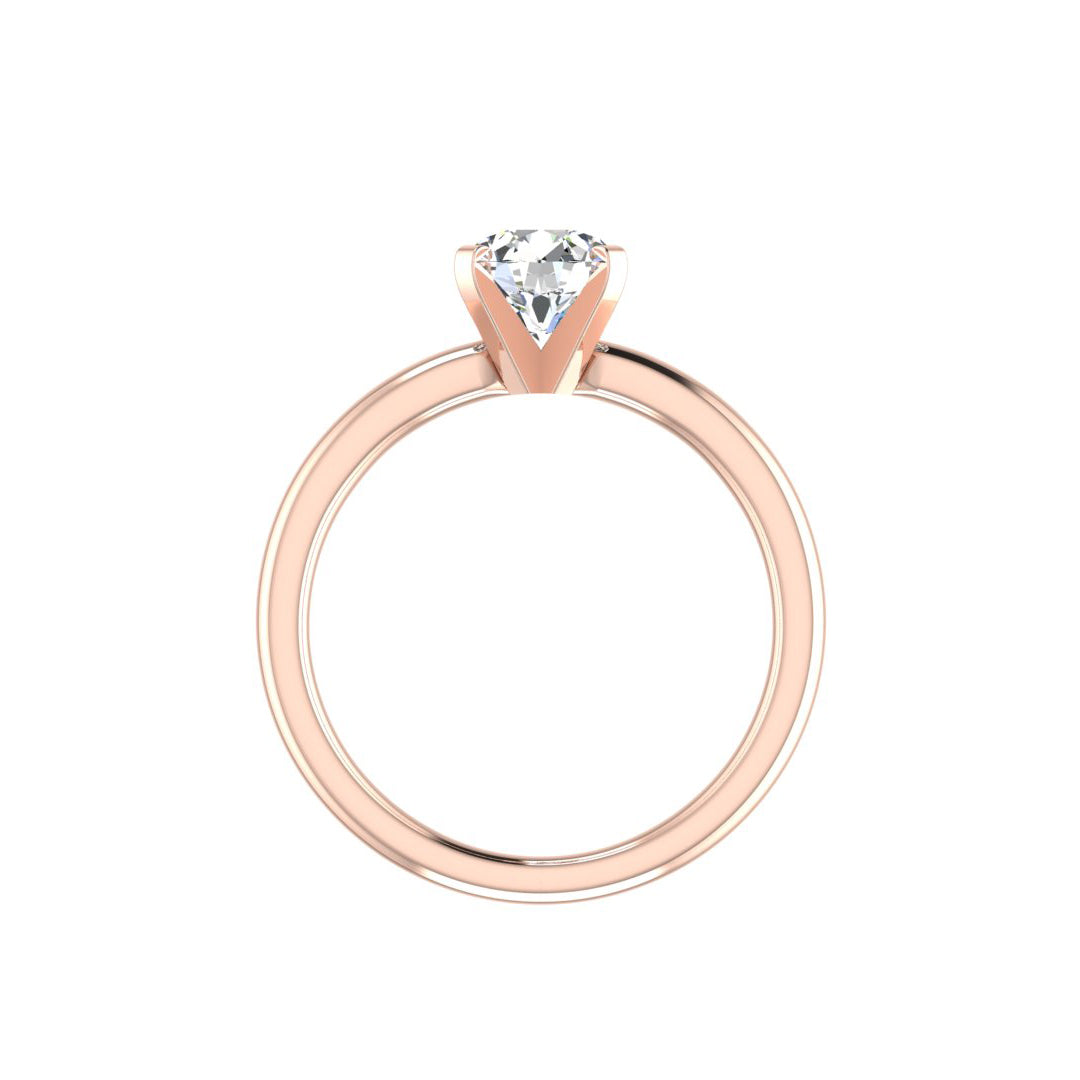 Leah 4 Prong Solitaire Engagement Ring