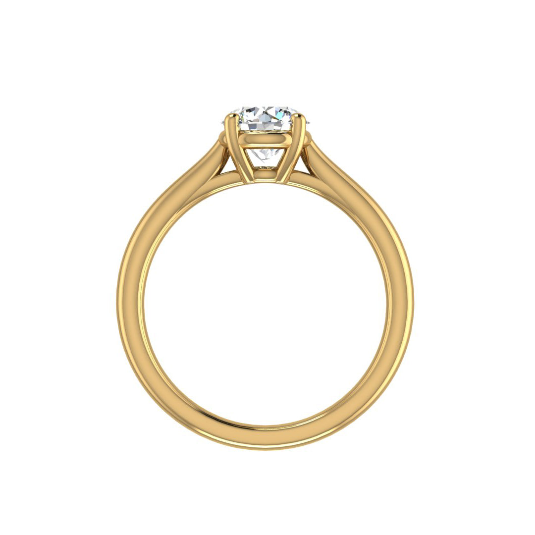 Lucy 4 Prong Solitaire with pinched shank