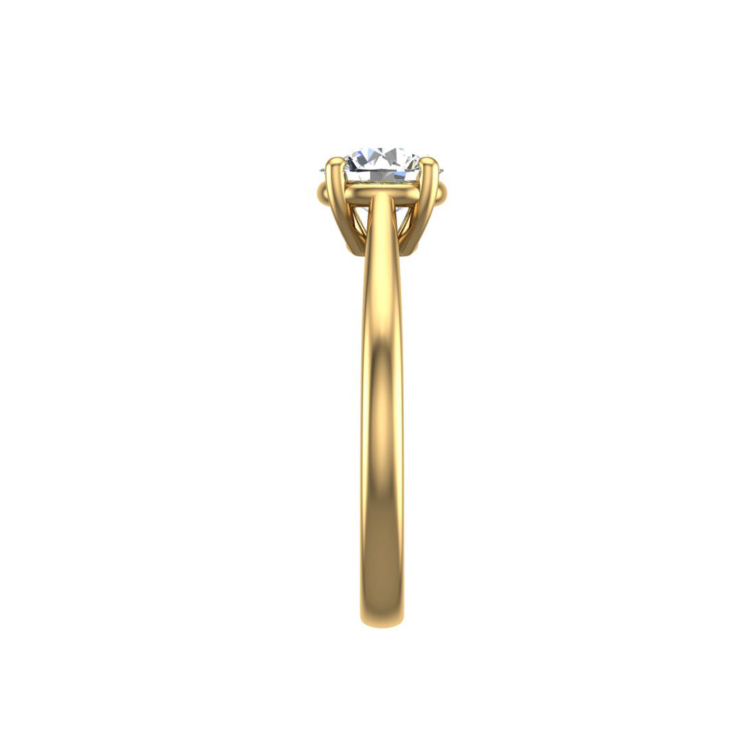 Lucy 4 Prong Solitaire with pinched shank
