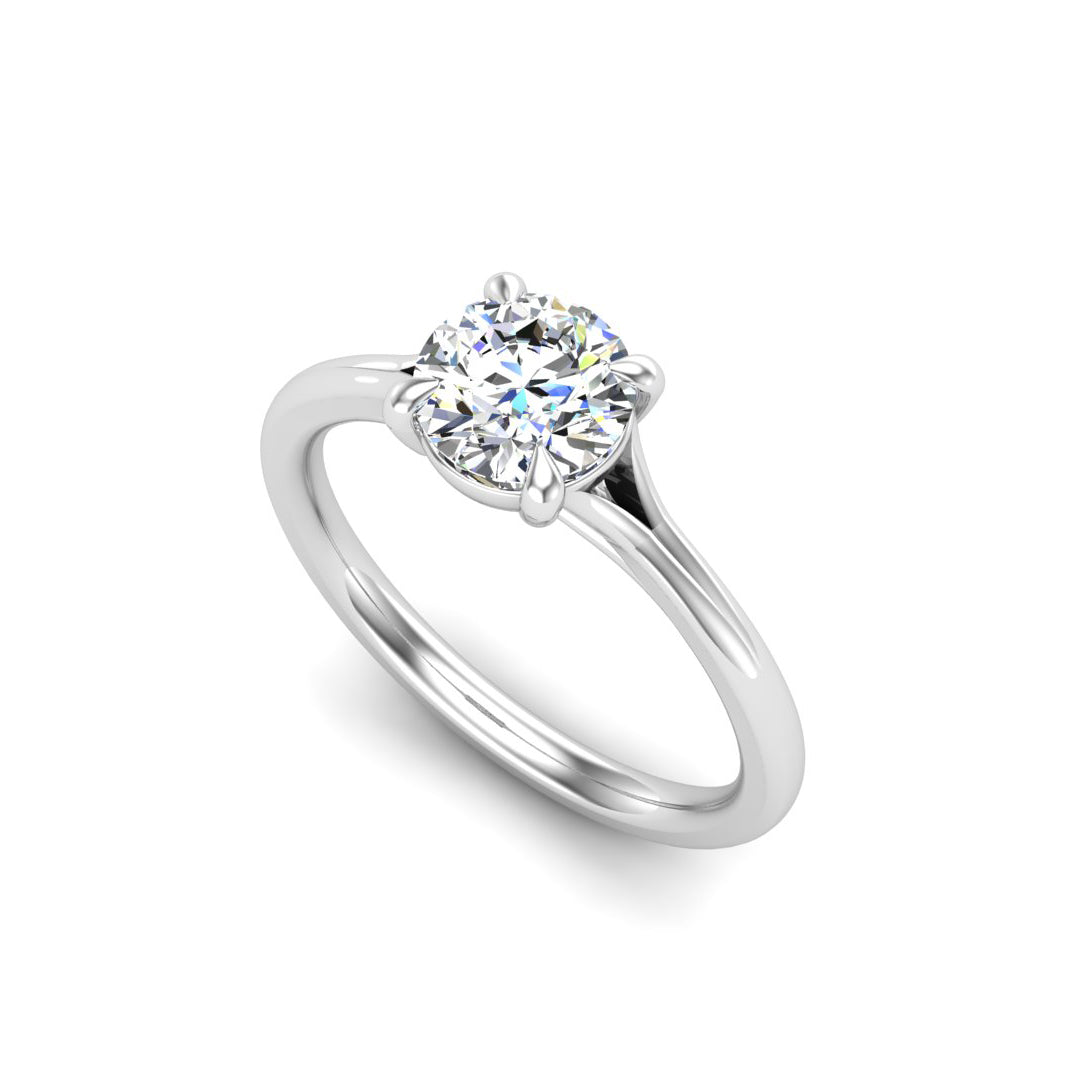 Isabella 4 prong solitaire with Split shank