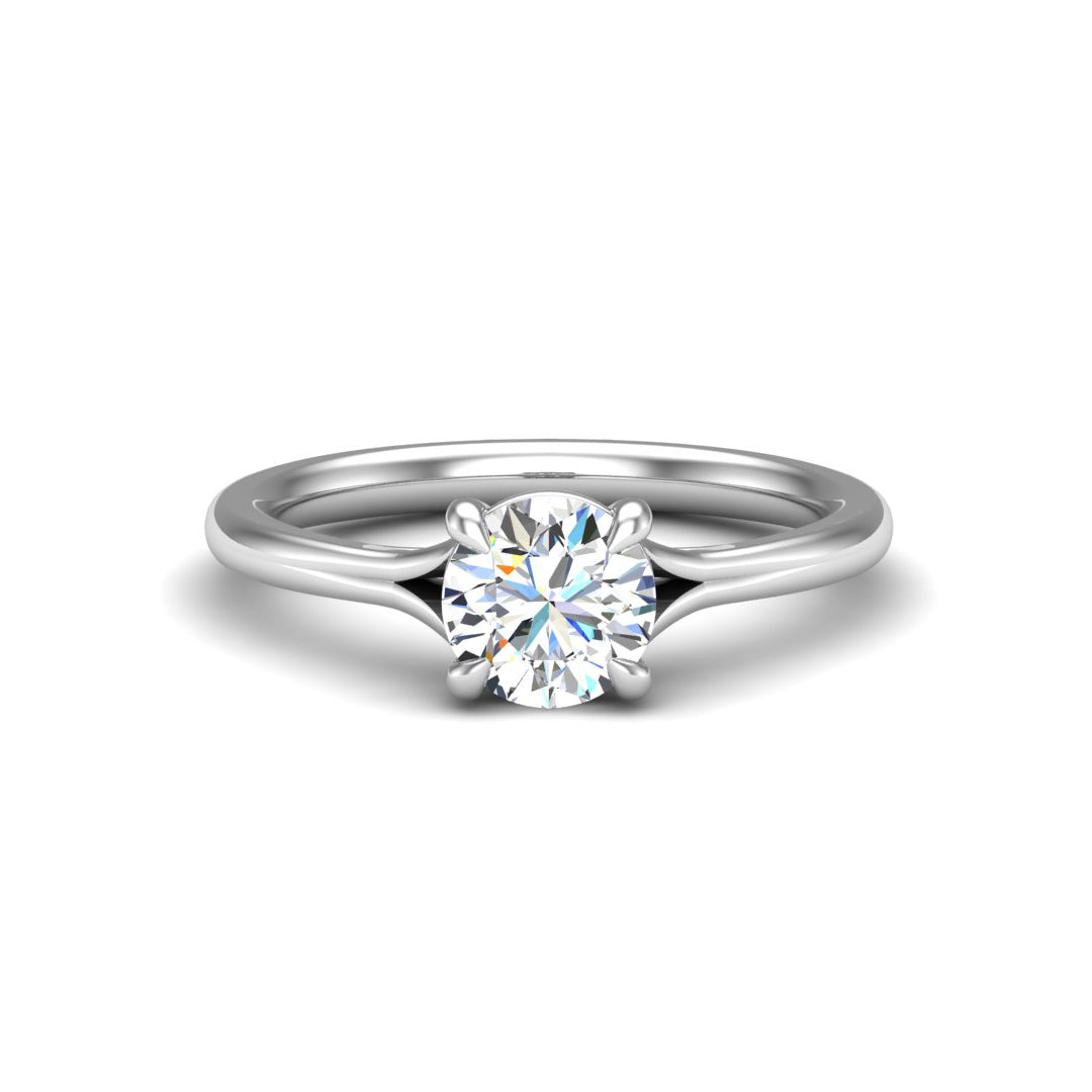 Isabella 4 prong solitaire with Split shank