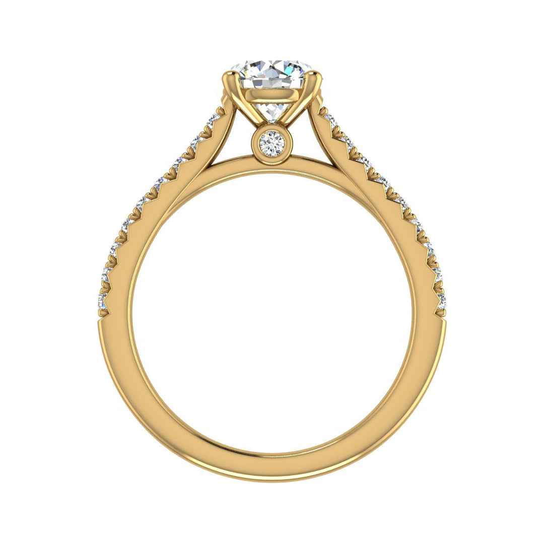 Gianna French Pave Cathedral Engagement Ring