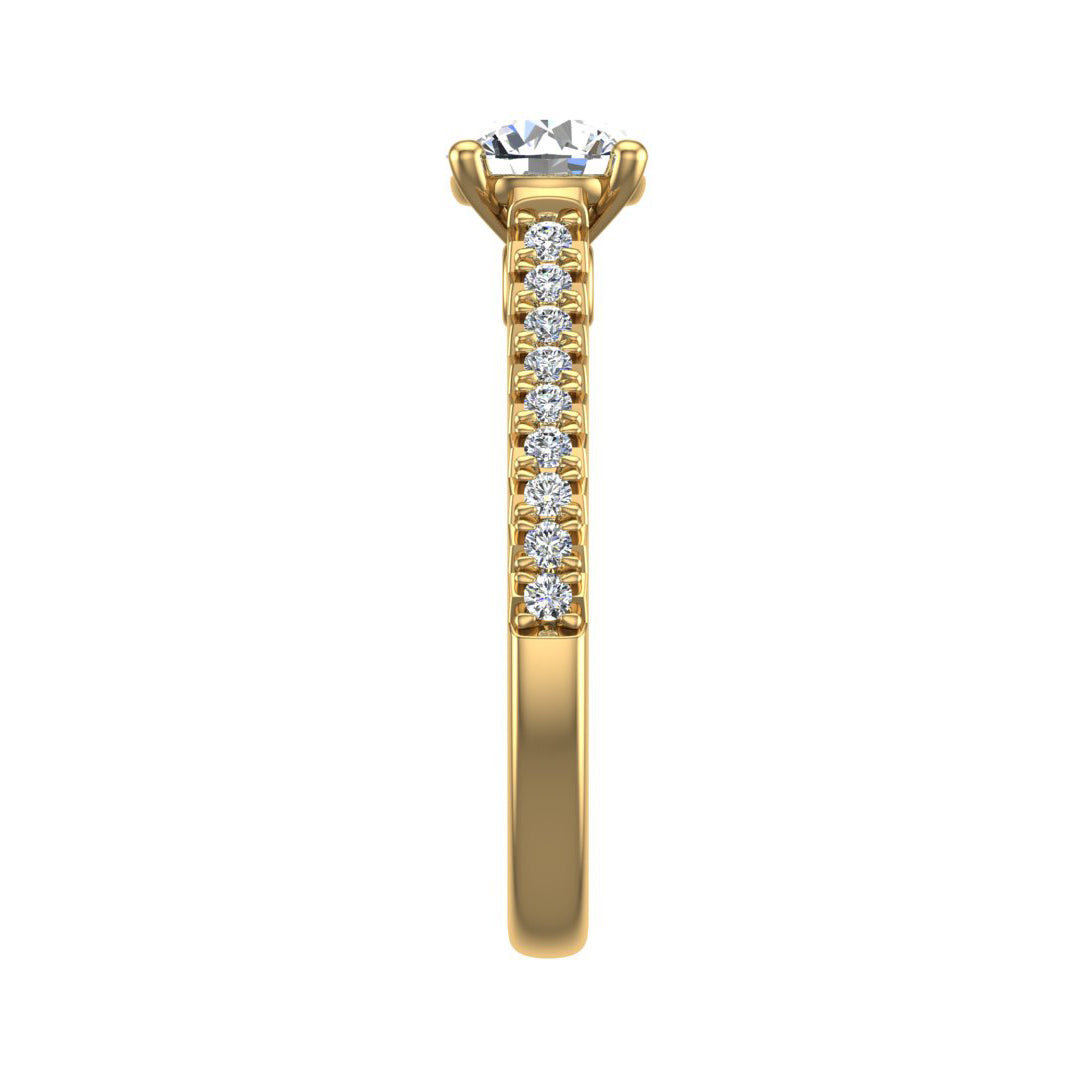 Gianna French Pave Cathedral Engagement Ring