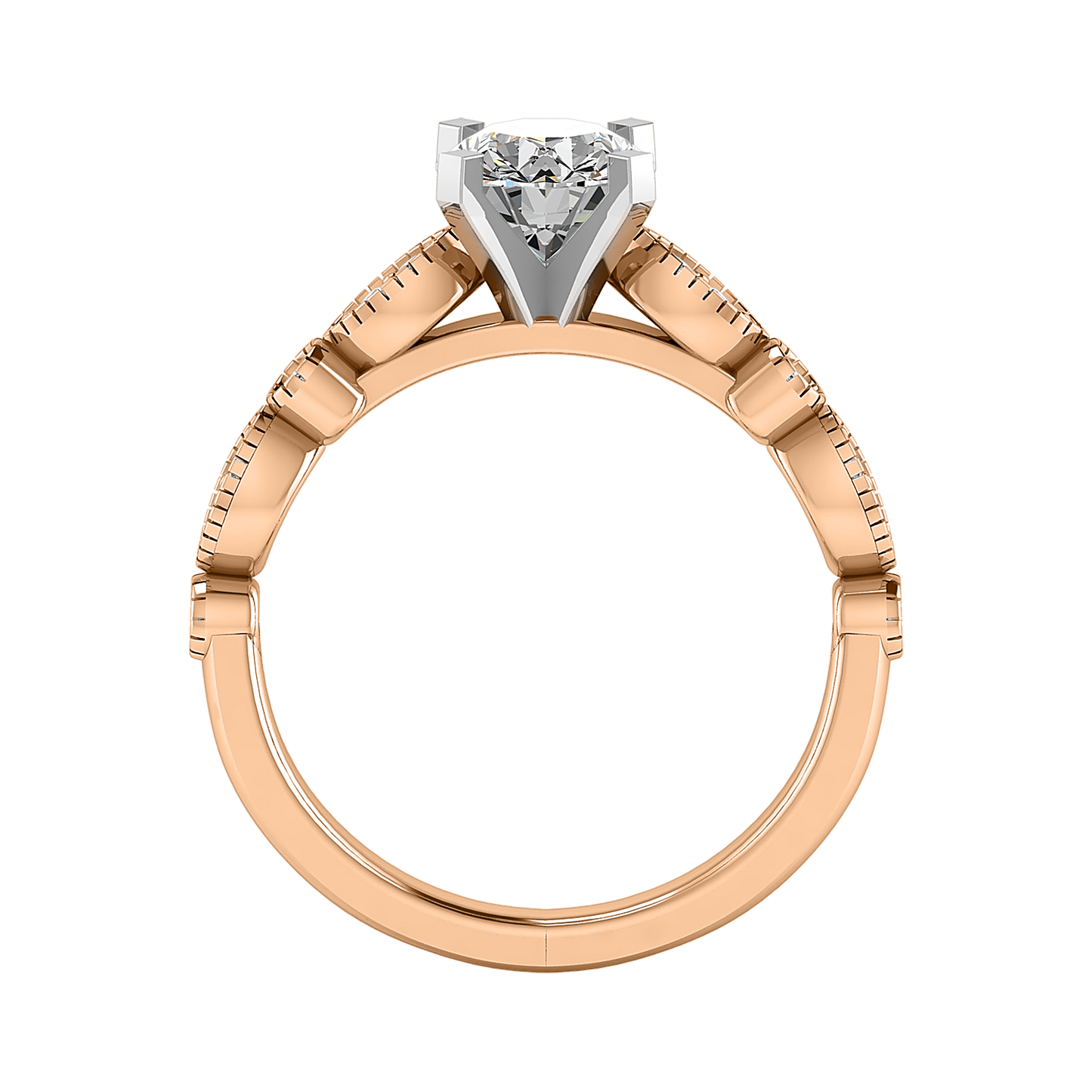 Avery Alternating MQ/RD diamond band