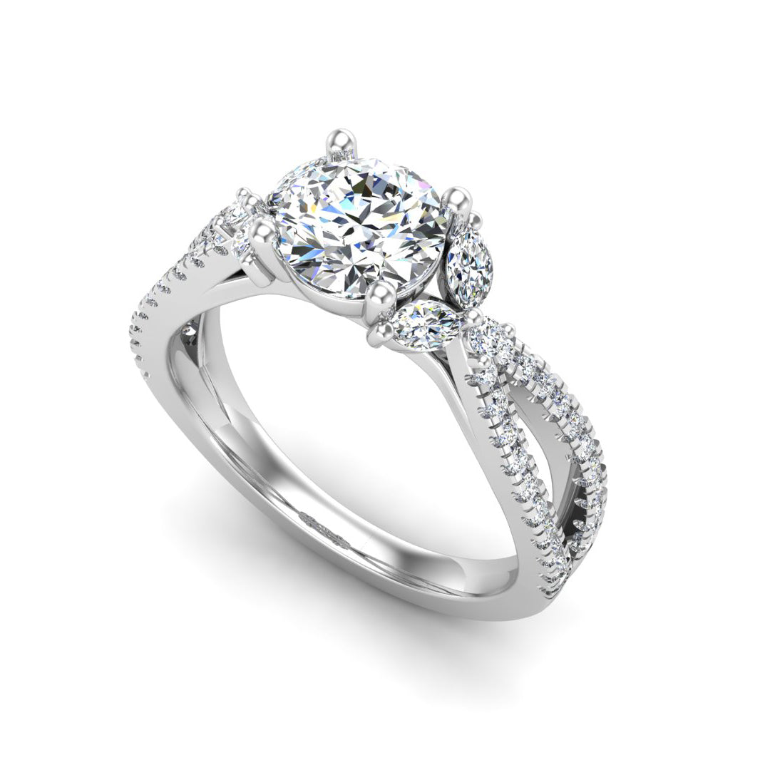 Scarlett Vintage Diamond Crossover Ring
