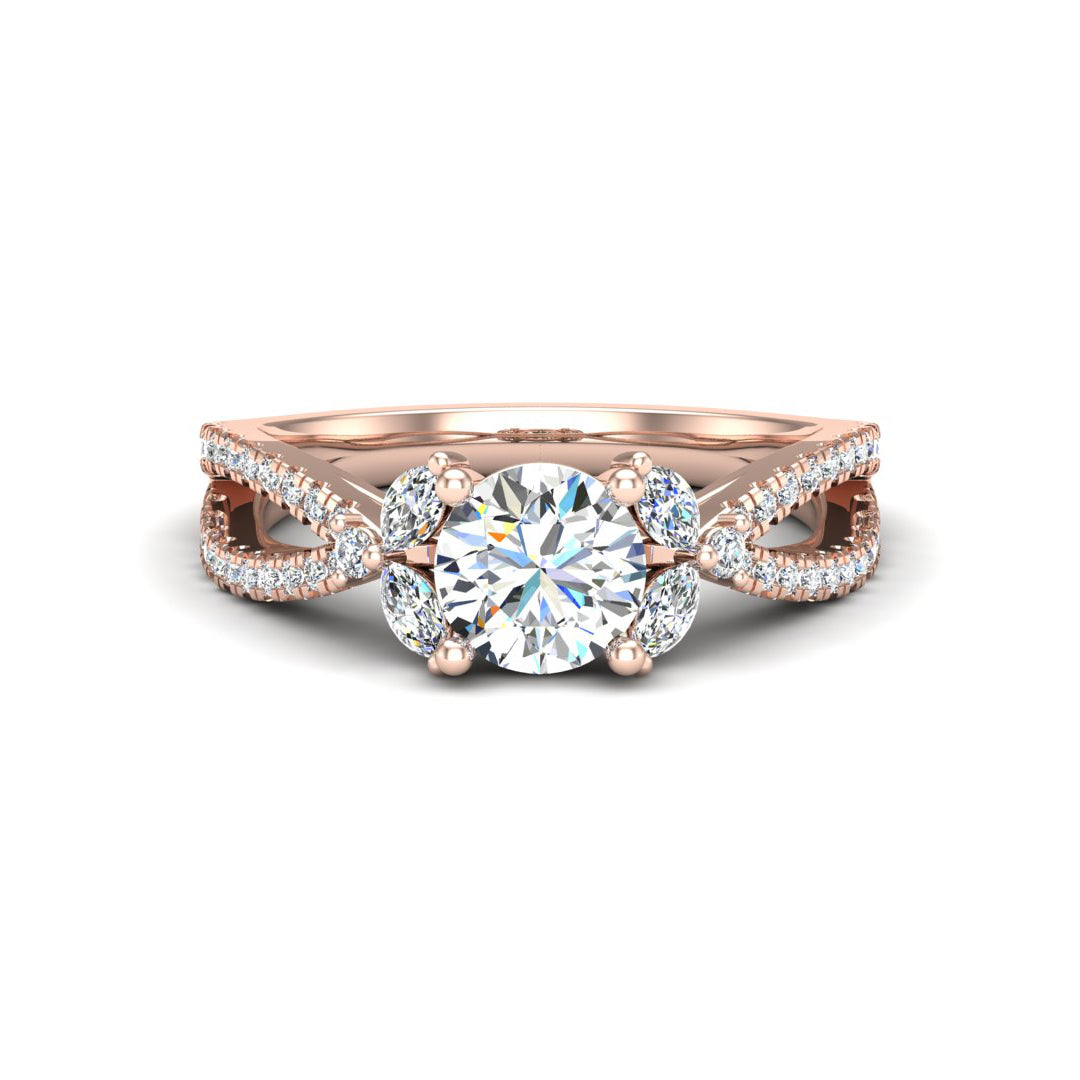 Scarlett Vintage Diamond Crossover Ring