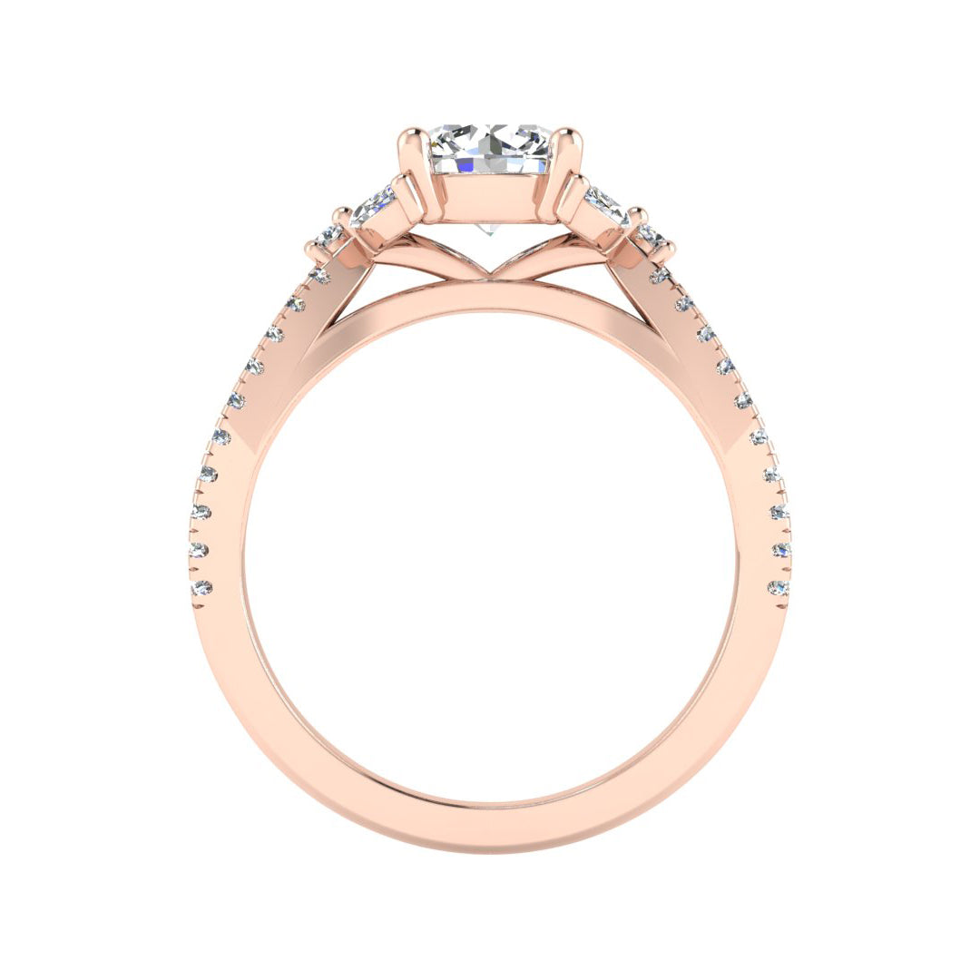 Scarlett Vintage Diamond Crossover Ring