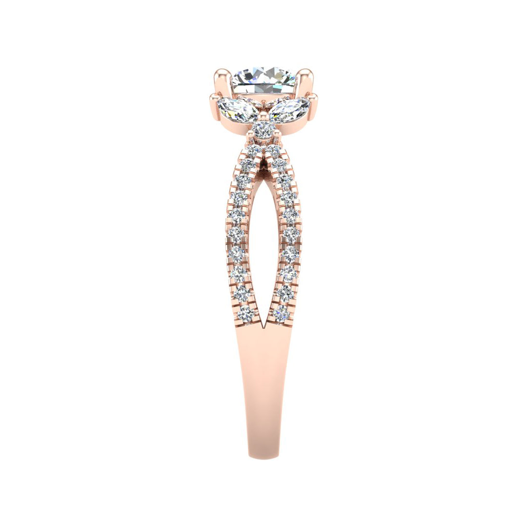 Scarlett Vintage Diamond Crossover Ring