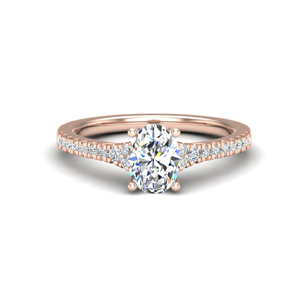 Camila Split Pave Cathedral Engagement Ring