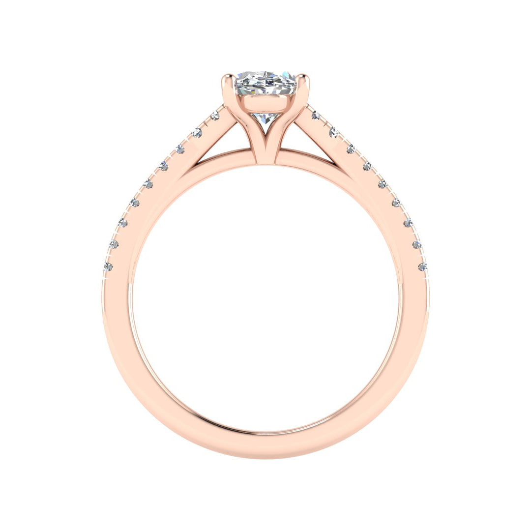 Camila Split Pave Cathedral Engagement Ring