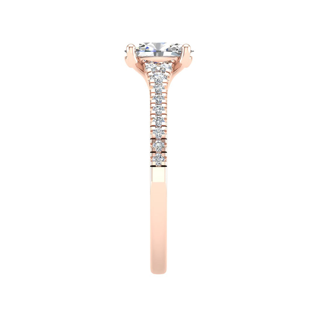 Camila Split Pave Cathedral Engagement Ring