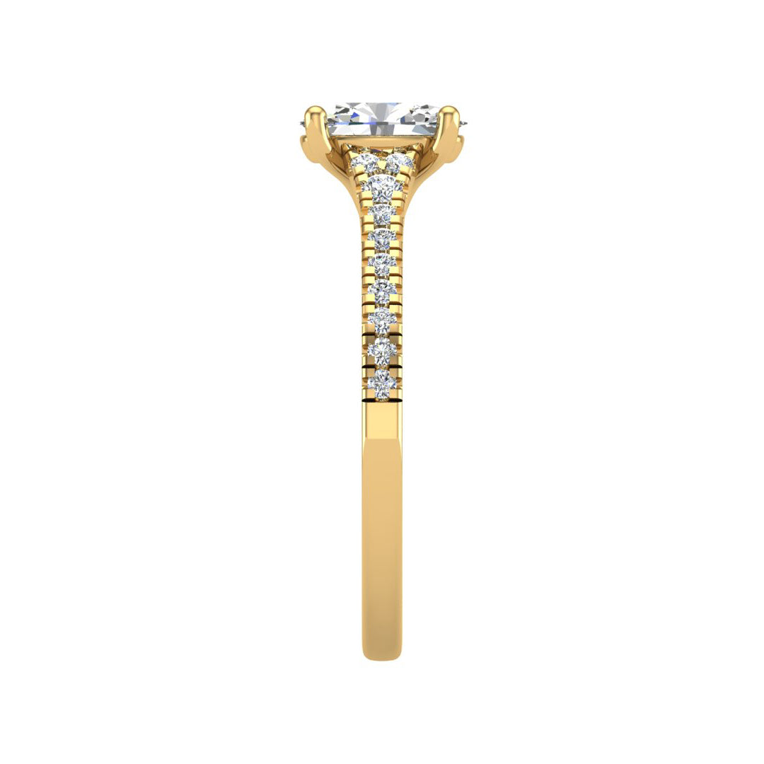 Camila Split Pave Cathedral Engagement Ring