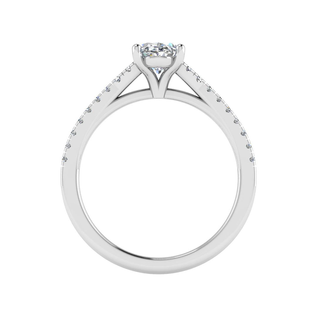 Camila Split Pave Cathedral Engagement Ring