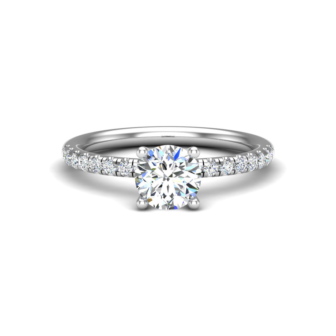 Charlotte Hidden Halo with Pave Band