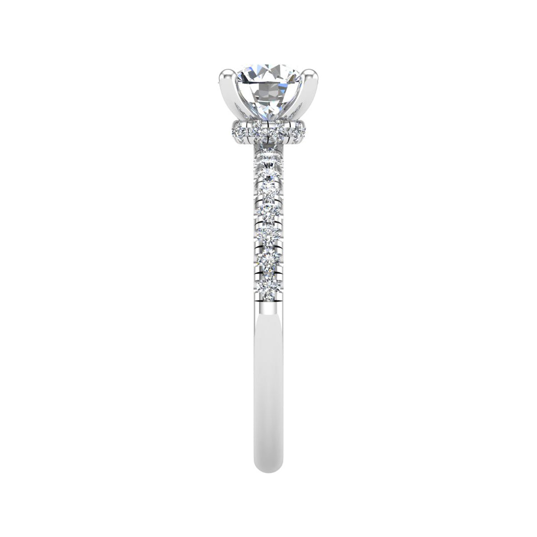 Charlotte Hidden Halo with Pave Band