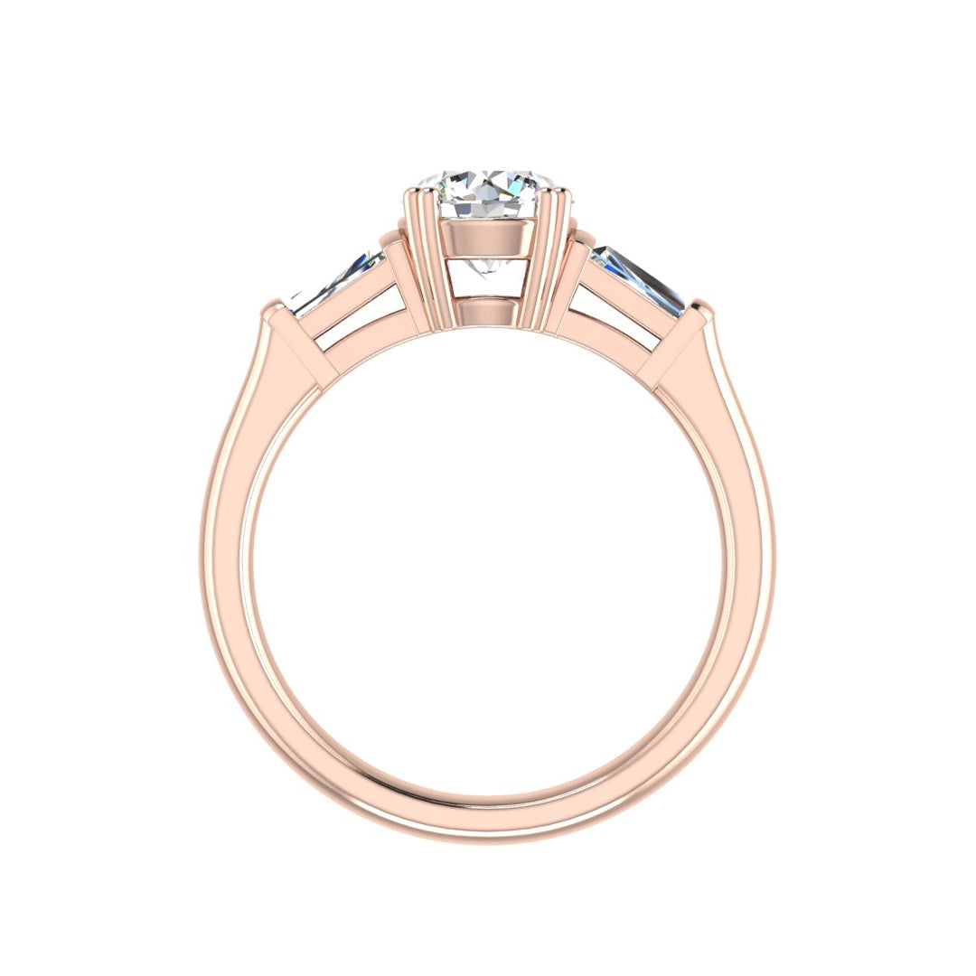 Brooklyn 3 Stone Engagement Ring
