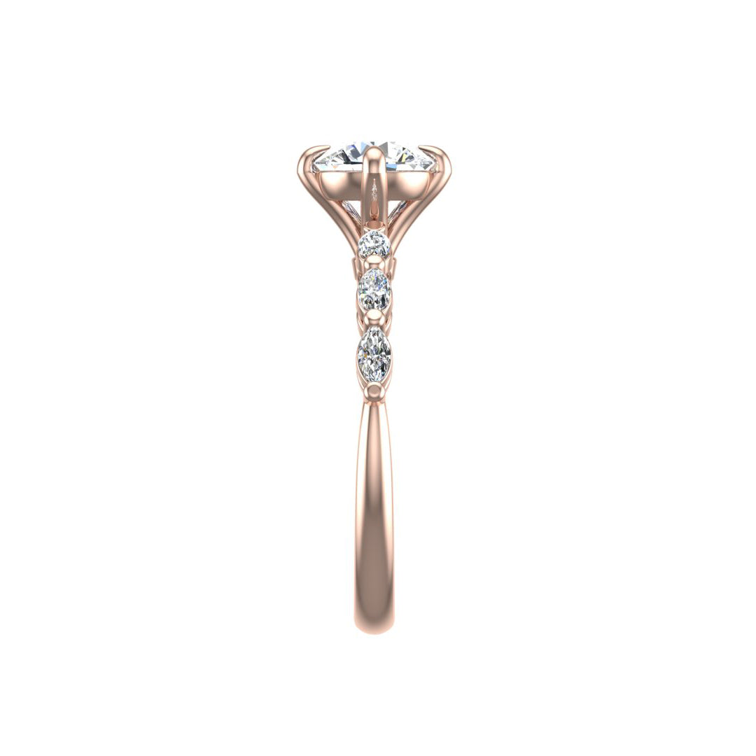 Aubrey Marquise band engagement ring