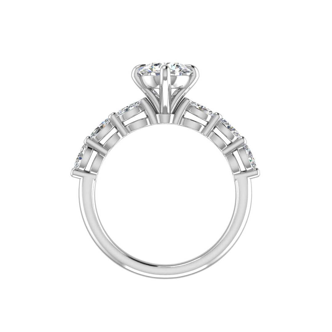Aubrey Marquise band engagement ring