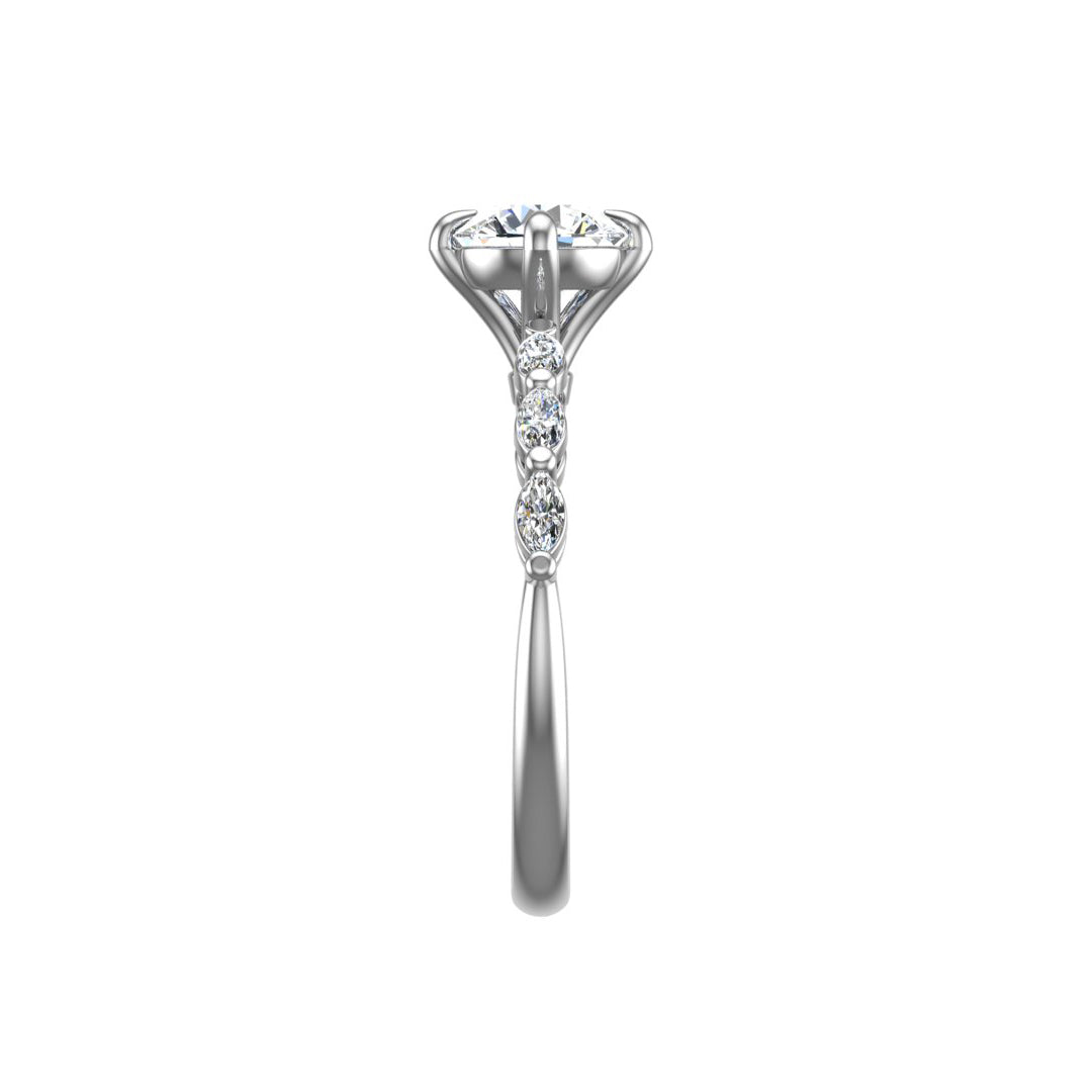Aubrey Marquise band engagement ring