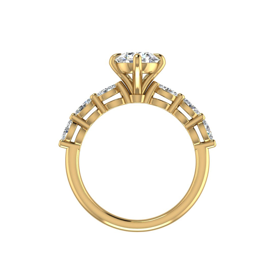 Aubrey Marquise band engagement ring