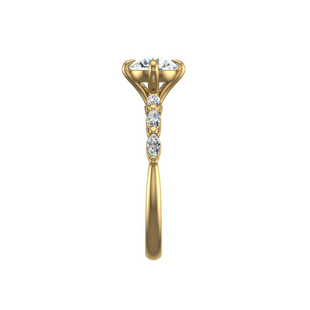 Aubrey Marquise band engagement ring