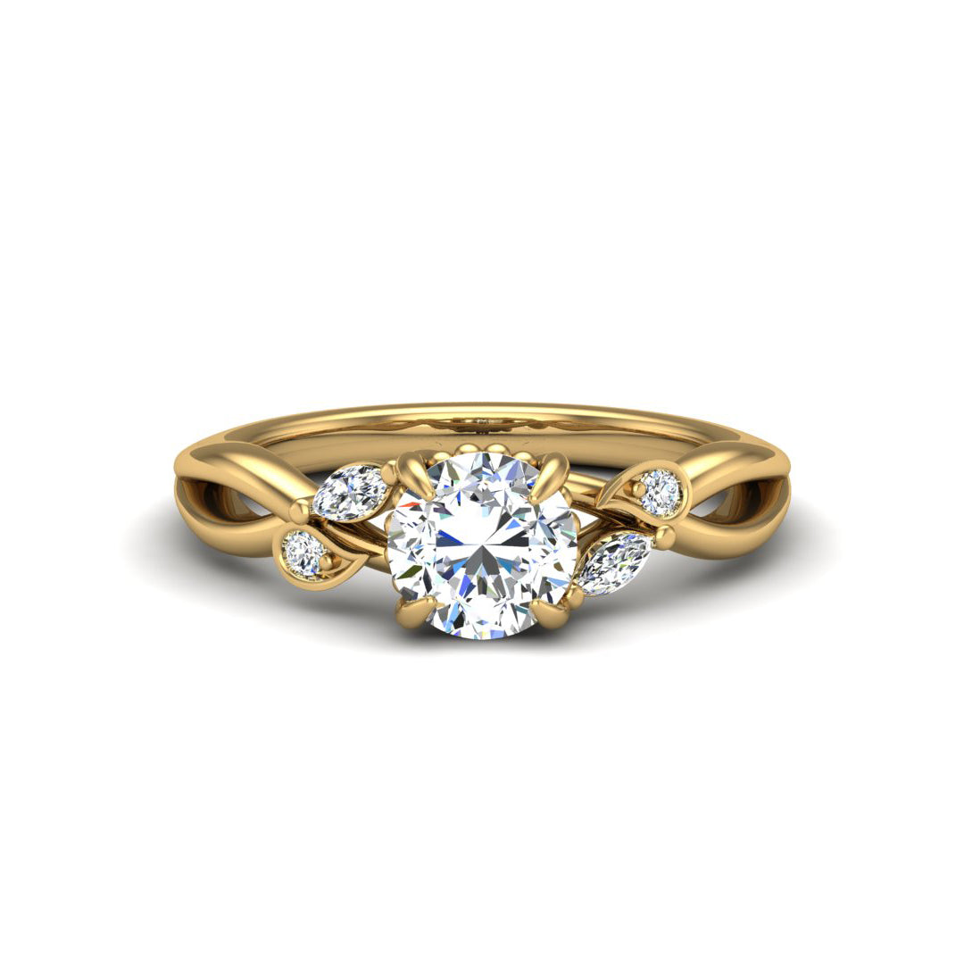 Anna Floral Engegament Ring