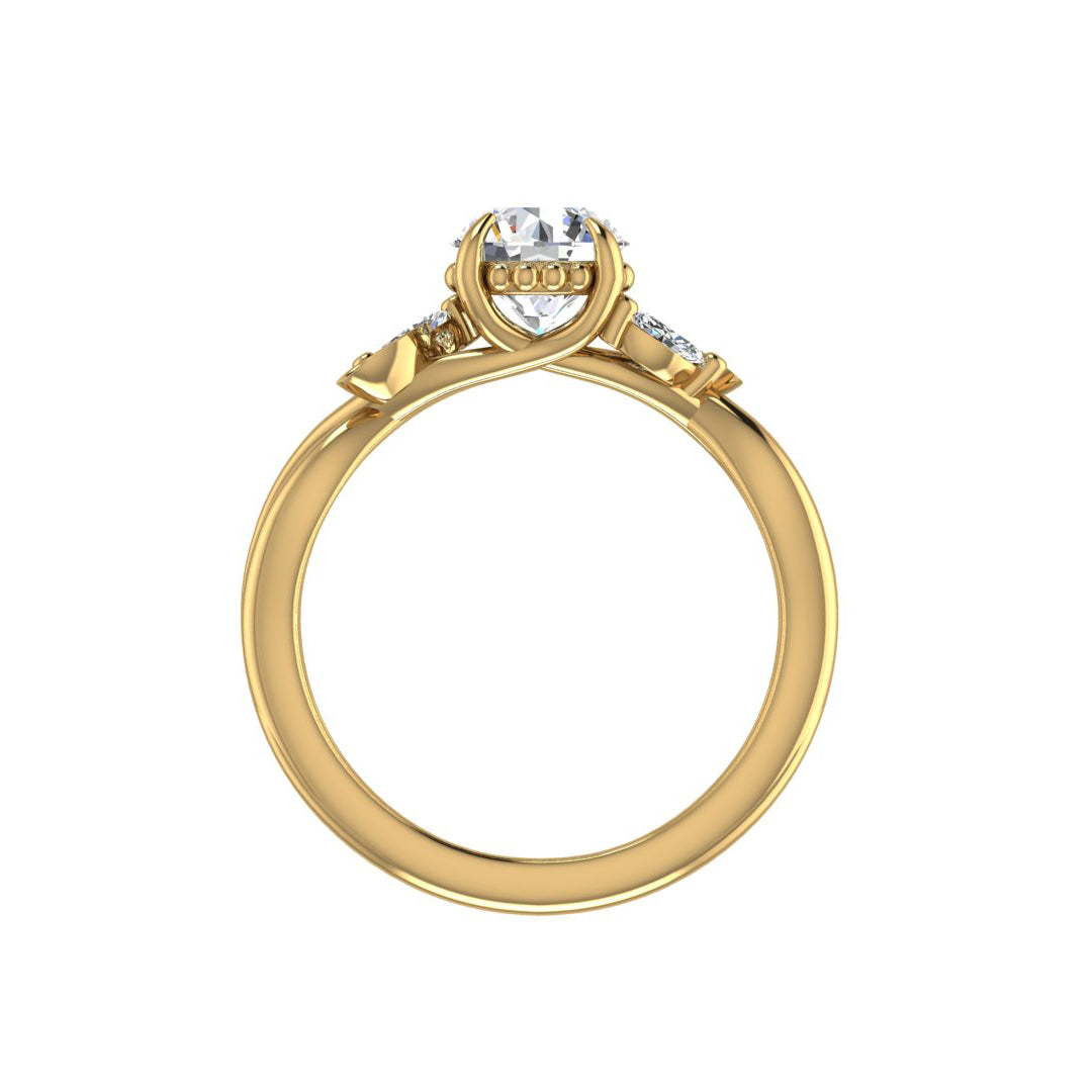 Anna Floral Engegament Ring