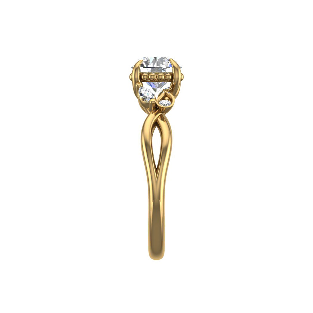 Anna Floral Engegament Ring
