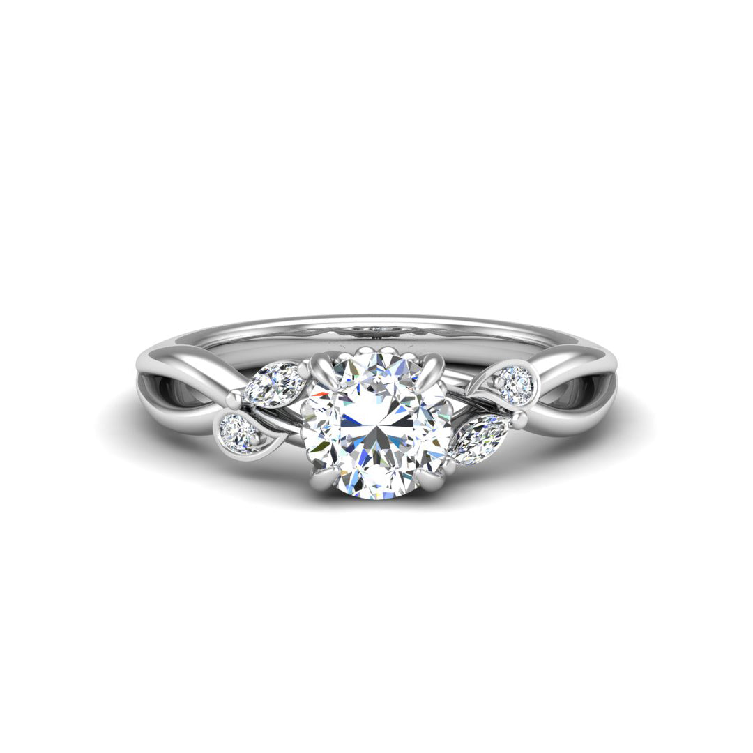 Anna Floral Engegament Ring