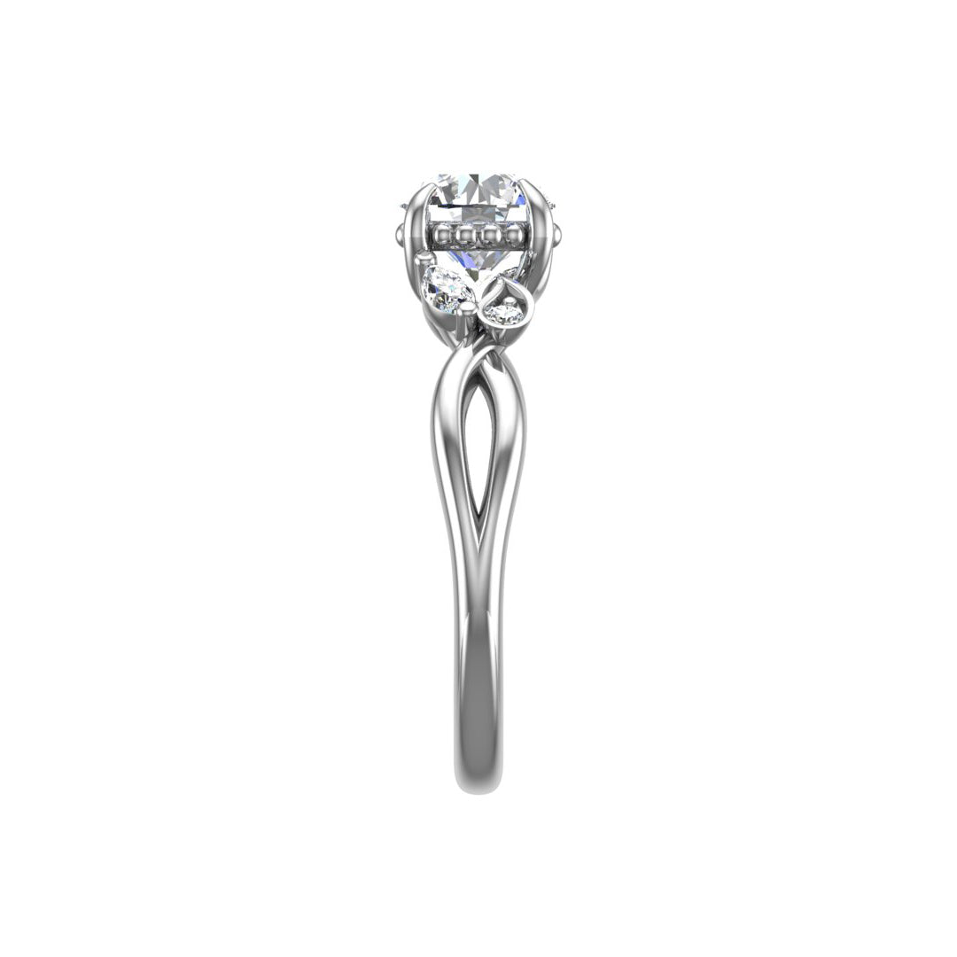 Anna Floral Engegament Ring