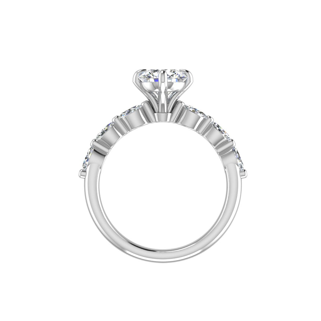 Mila Marquise band engagement ring