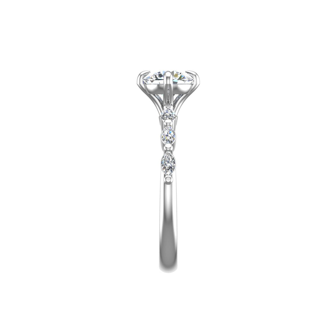 Mila Marquise band engagement ring