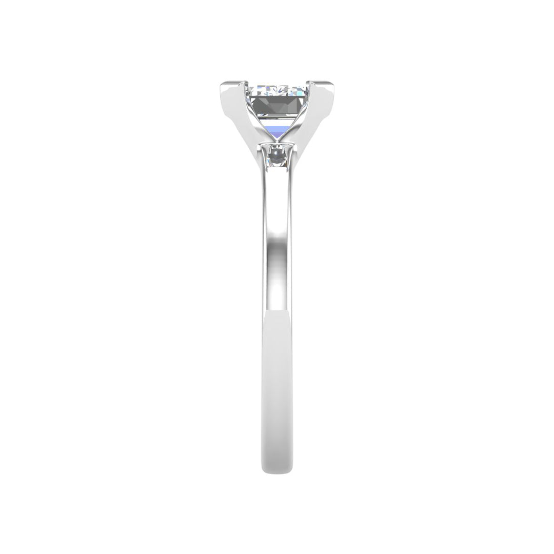 Adeline Half Bezel East West Solitaire Engagement Ring